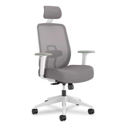 Altern Mesh Mid-back Task Chair, 17.95 To 21.1 Seat Height, Gray Seat, Gray/white Back, White Base