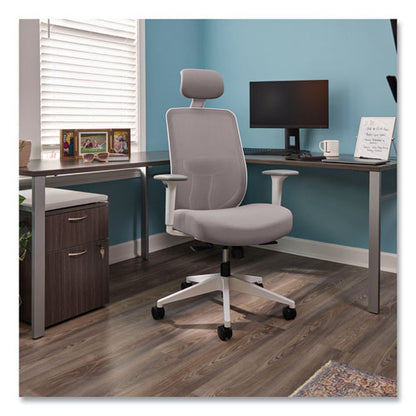 Altern Mesh Mid-back Task Chair, 17.95 To 21.1 Seat Height, Gray Seat, Gray/white Back, White Base