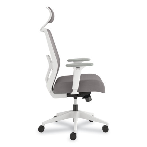 Altern Mesh Mid-back Task Chair, 17.95 To 21.1 Seat Height, Gray Seat, Gray/white Back, White Base