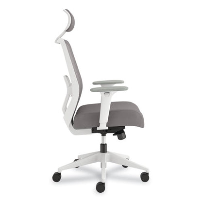 Altern Mesh Mid-back Task Chair, 17.95 To 21.1 Seat Height, Gray Seat, Gray/white Back, White Base
