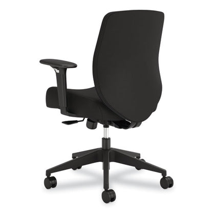 Altern Upholstered Low-back Task Chair, 16.5 To 19.56 Seat Height, Black Seat, Black Back, Black Base