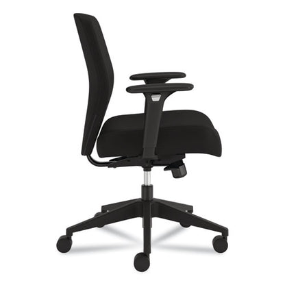 Altern Upholstered Low-back Task Chair, 16.5 To 19.56 Seat Height, Black Seat, Black Back, Black Base
