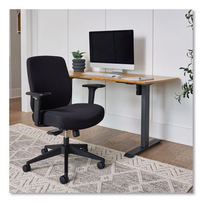 Altern Upholstered Low-back Task Chair, 16.5 To 19.56 Seat Height, Black Seat, Black Back, Black Base