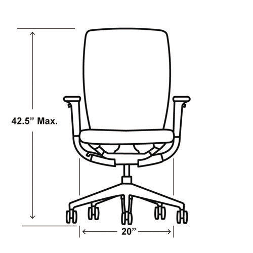 Flexion Mesh Back Task Chair, Supports Up To 300 Lb, 14.81" To 19.7" Seat Height, Black/basalt