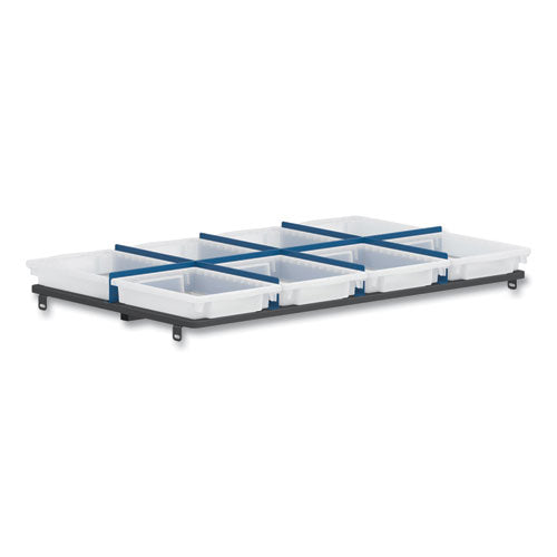 Flagship Storage Bins, 1 Section, 12.75" X 16" X 3", Translucent White