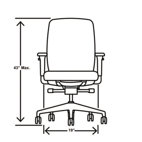 Nucleus Series Recharge Task Chair, 16.63 To 21.13 Seat Height, Frost Seat, Black Back, Black Base
