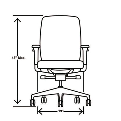 Nucleus Series Recharge Task Chair, Up To 300lb, 16.63" To 21.13" Seat Ht, Navy Seat, Black Back/base
