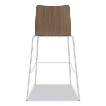 Ruck Laminate Stool, Supports Up To 300 Lb, 30" Seat Height, Pinnacle Seat/back, Silver Frame