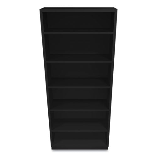 Metal Bookcase, Six-shelf, 34.5w X 12.63d X 81.13h, Black