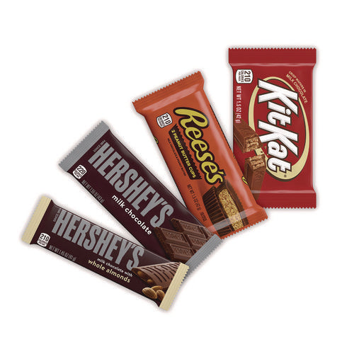 Full Size Chocolate Candy Bar Variety Pack, Assorted, 1.5 Oz Bars, 30 Bars