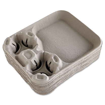 Strongholder Molded Fiber Cup/food Tray, 8 Oz To 44 Oz, Two Cups + Food Tray, Beige, 100/carton