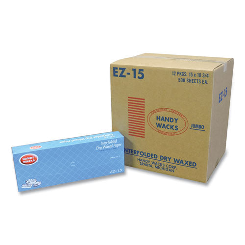 Interfolded Dry Waxed Paper Deli Sheets, 10.75 X 15, 500/box, 12 Boxes/carton