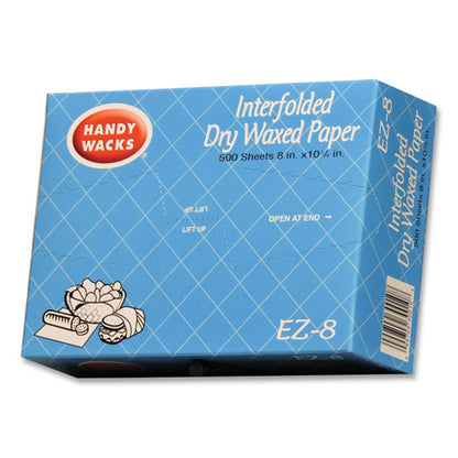 Interfolded Dry Waxed Paper Deli Sheets, 10.75 X 8, 12/carton