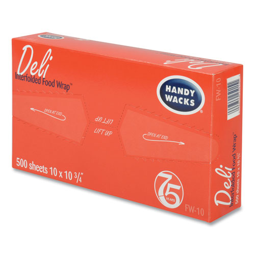 Interfolded Food Wrap Deli Sheets, 10.75 X 10, 500/box, 12 Boxes/carton