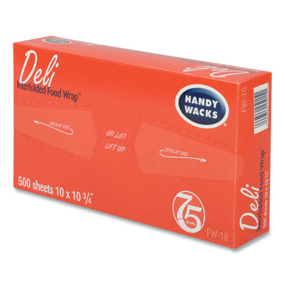 Interfolded Food Wrap Deli Sheets, 10.75 X 10, 500/box, 12 Boxes/carton
