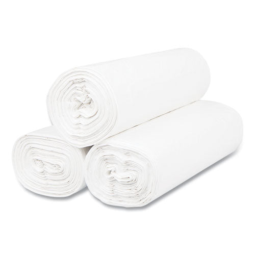 High-density Commercial Can Liners, 55 Gal, 17 Mic, 36" X 60", Clear, Interleaved Roll, 25 Bags/roll, 8 Rolls/carton