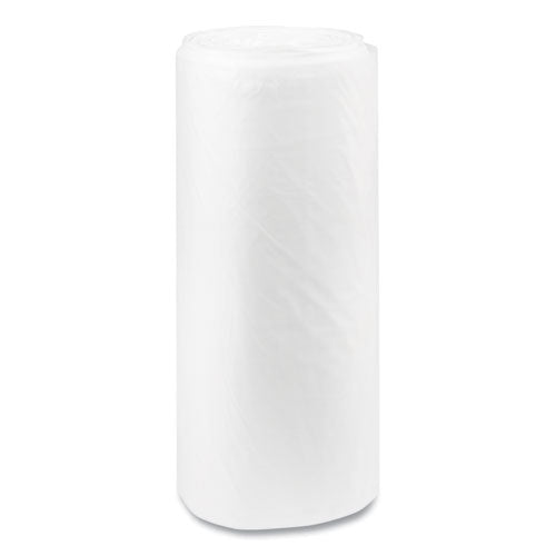 High-density Commercial Can Liners, 60 Gal, 22 Mic, 38" X 60", Clear, Interleaved Roll, 25 Bags/roll, 6 Rolls/carton