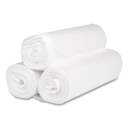 High-density Commercial Can Liners, 45 Gal, 16 Mic, 40" X 48", Clear, Interleaved Roll, 25 Bags/roll, 10 Rolls/carton