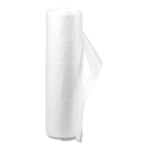 High-density Commercial Can Liner Value Pack, 60 Gal, 12 Mic, 38" X 58", Clear, Interleaved Roll, 25 Bags/roll, 8 Rolls/ct