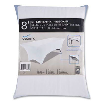 Igear Fabric Table Cover, Polyester/spandex, 30" X 72", White