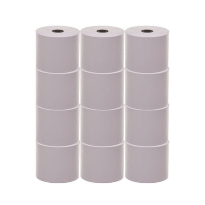 Impact Bond Paper Rolls, 2.25" X 150 Ft, White, 12/pack