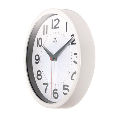 Metro Wall Clock, 9" Diameter, Silver Case, 1 Aa (sold Separately)