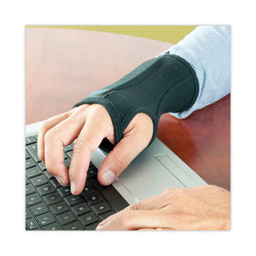 Smartglove Flexible Wrist Support Splint, Large, Fits Hands Up To 4.25" Wide, Black