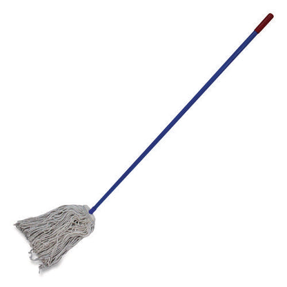 Layflat Regular Screw-type Mop Head, Cotton, 20 Oz, 1" Headband, White