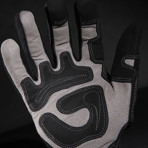 General Utility Gloves, En388: 2132, 9" Long, Medium, Black, Pair