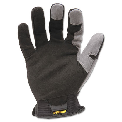 Workforce Gloves, En388: 3121, Medium, Gray/black, Pair