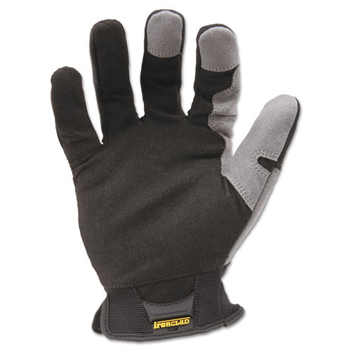 Workforce Gloves, En388: 3121, Medium, Gray/black, Pair
