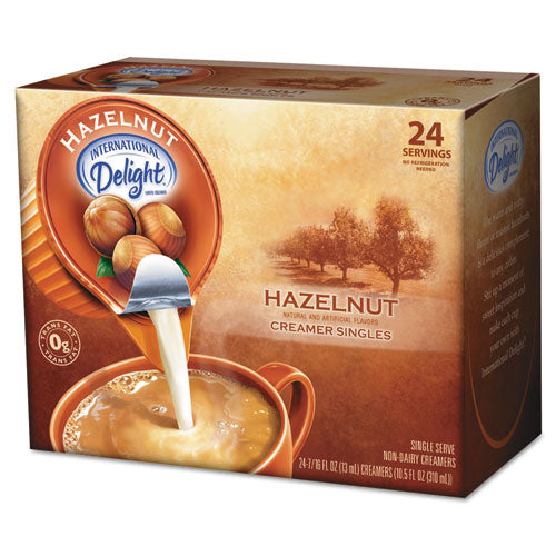 Coffee Creamer, Hazelnut, 0.44 Oz Mini Cups, 24/box