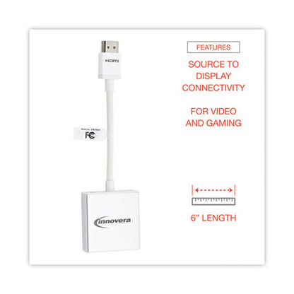 Hdmi To Svga Adapter, 6", White