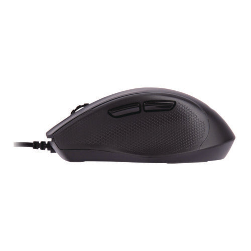 Full-size Wired Optical Mouse, Usb 2.0, Right Hand Use, Black