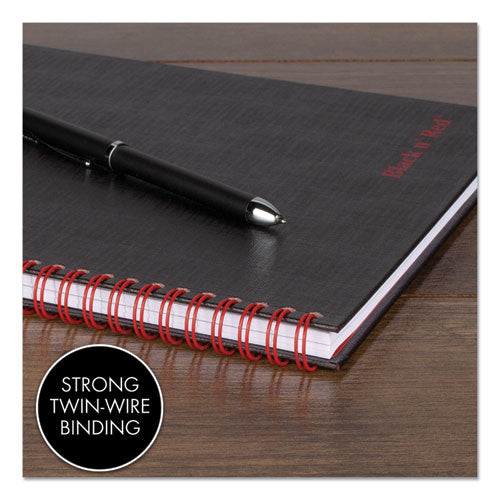 Hardcover Twinwire Notebooks, Scribzee Compatible, 1-subject, Wide/legal Rule, Black/red Cover, (70) 9.88 X 6.88 Sheets