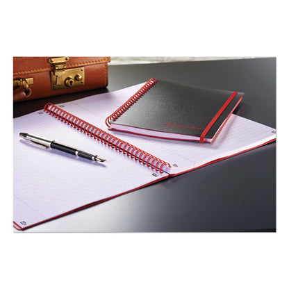 Flexible Cover Twinwire Notebooks, Scribzee Compatible, 1-subject, Wide/legal Rule, Black/red Cover, (70) 8.25 X 5.63 Sheets