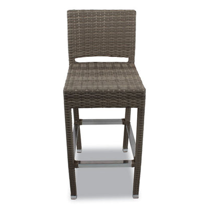 Gama Series Barstools, Supports Up To 300 Lb, 31.25" Seat Height, Ivory Seat, Ivory Back, Ivory Base