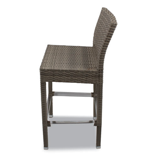 Gama Series Barstools, Supports Up To 300 Lb, 31.25" Seat Height, Ivory Seat, Ivory Back, Ivory Base