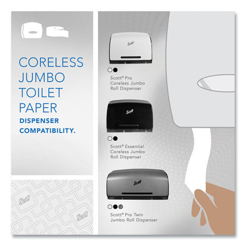 Essential Coreless Jrt, Septic Safe, 2-ply, 3.75" X 1,150 Ft, White, 12 Rolls/carton