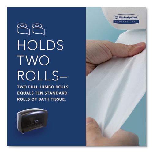 Cored Jrt Jumbo Combination Tissue Dispenser, 20.4 X 5.8 X 13.1, Smoke/gray