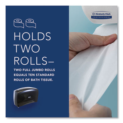 Cored Jrt Jumbo Combination Tissue Dispenser, 20.4 X 5.8 X 13.1, Smoke/gray