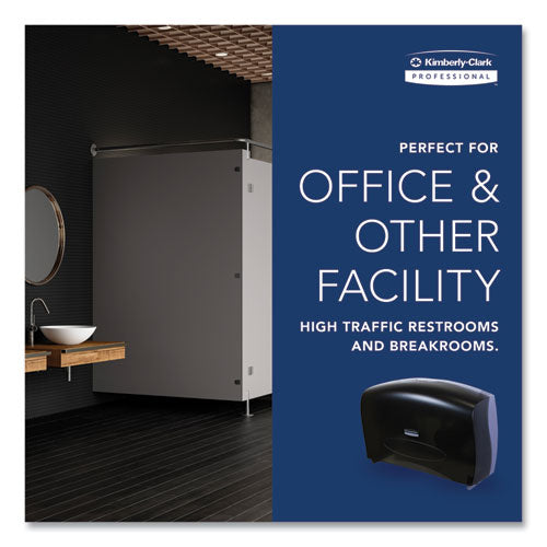 Cored Jrt Jumbo Combination Tissue Dispenser, 20.4 X 5.8 X 13.1, Smoke/gray