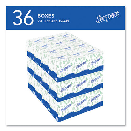 Facial Tissue For Business, Pop-up Box, 2-ply, White, 90 Sheets/box, 36 Boxes/carton