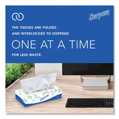 Facial Tissue For Business, Flat Box, 2-ply, White, 100 Sheets/box, 30 Boxes/carton