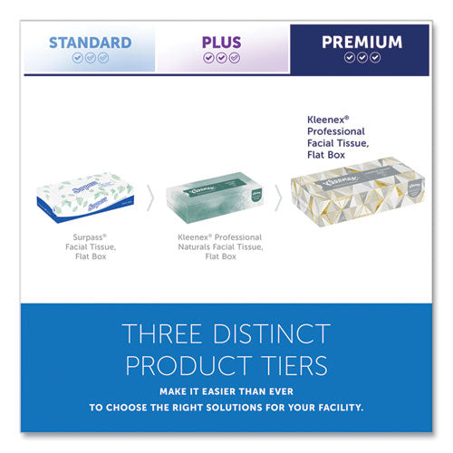 White Facial Tissue For Business, Pop-up Box, 2-ply, 125 Sheets/box, 48 Boxes/carton