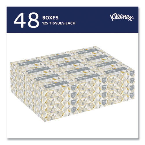White Facial Tissue For Business, Pop-up Box, 2-ply, 125 Sheets/box, 48 Boxes/carton