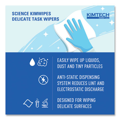 Kimwipes Delicate Task Wipers, 1-ply, 11.8 X 11.8, Unscented, White, 198/box, 15 Boxes/carton