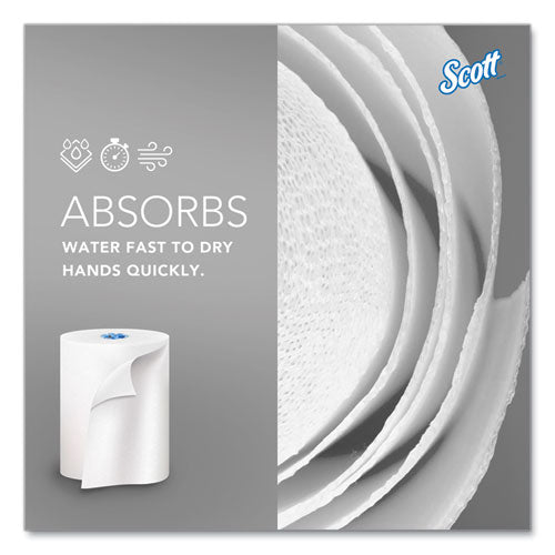 Pro Hard Roll Paper Towels With Absorbency Pockets For Scott Pro Dispenser, Blue Core Only, 1-ply, 7.5" X 900 Ft, 6 Rolls/ct