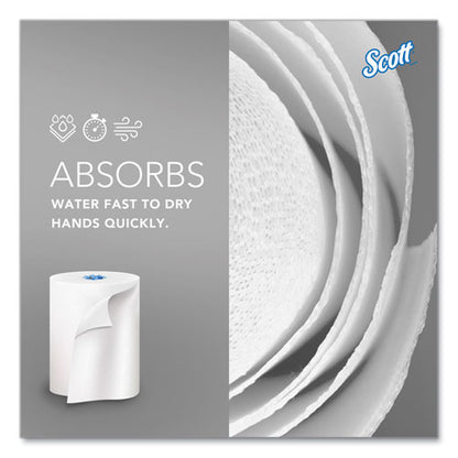 Pro Hard Roll Paper Towels With Absorbency Pockets For Scott Pro Dispenser, Blue Core Only, 1-ply, 7.5" X 900 Ft, 6 Rolls/ct