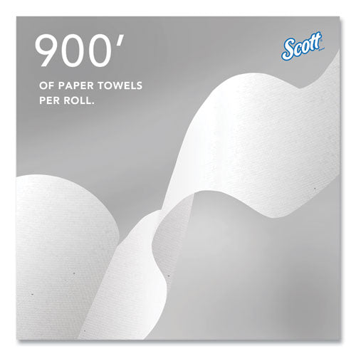 Pro Hard Roll Paper Towels With Absorbency Pockets For Scott Pro Dispenser, Gray Core Only, 1-ply, 7.5" X 900 Ft, 6 Rolls/ct